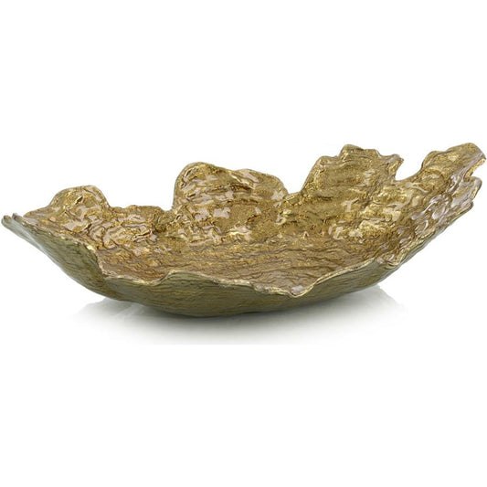 Ribbed Charger Tray by John-Richard in brass. Made from brass in a coastal style.