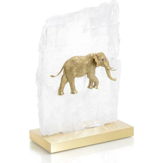 Loxodonta Adaurora by John-Richard in brass, clear. Made from brass, crystal in a eclectic & global style.