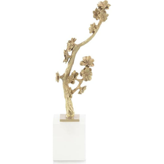 Quince by John-Richard in alabaster, brass. Made from brass in a transitional style.