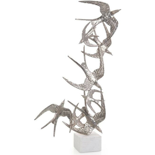 Swallows in Flight by John-Richard. Made from nickel in a modern style.