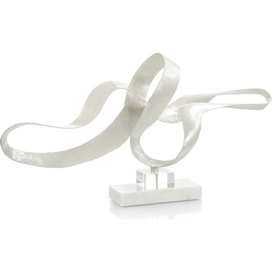 Pearlized Sculpture by John-Richard in white. Made from acrylic in a modern style.