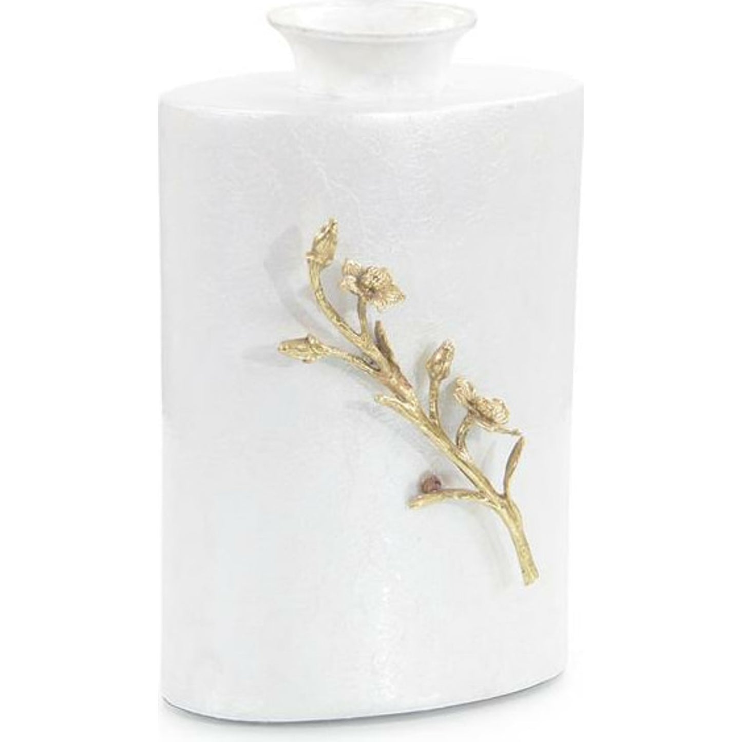 000 SR-863053 | Primary Silo | Blooming Vase I by John-Richard in brass, white. Made from brass in a transitional style.