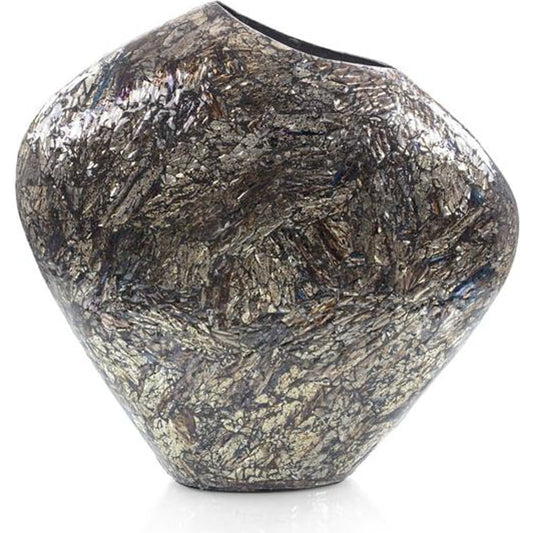 Mosaic Glass Vase by John-Richard in gold. Made from glass in a eclectic & global style.