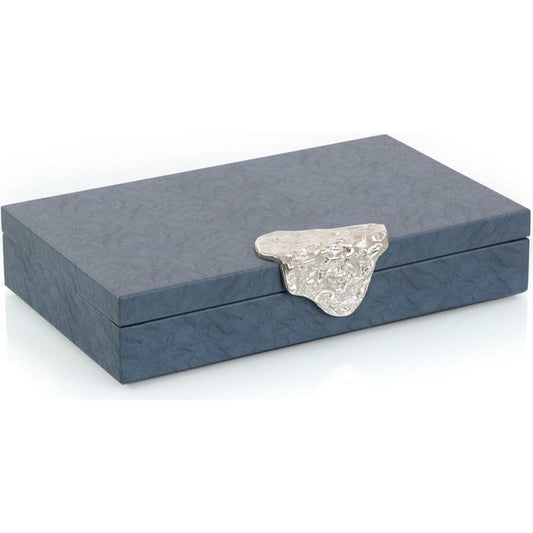 Gypsy Blue Leather Box by John-Richard in blue. Made from leather in a eclectic & global style.