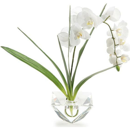 Cut Crystal by John-Richard in white. Made from crystal in a coastal style.