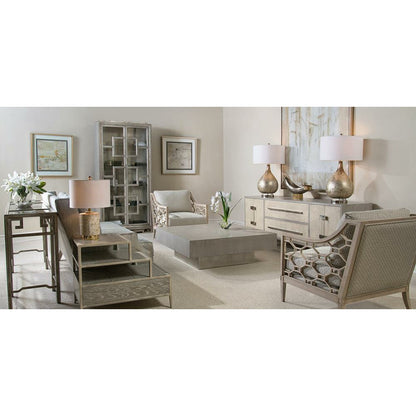 Cut Crystal by John-Richard in white. Made from crystal in a coastal style.