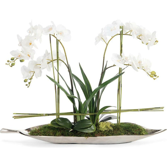 Silver Leaf Orchids by John-Richard in silver, white. Made from unique in a eclectic & global style.