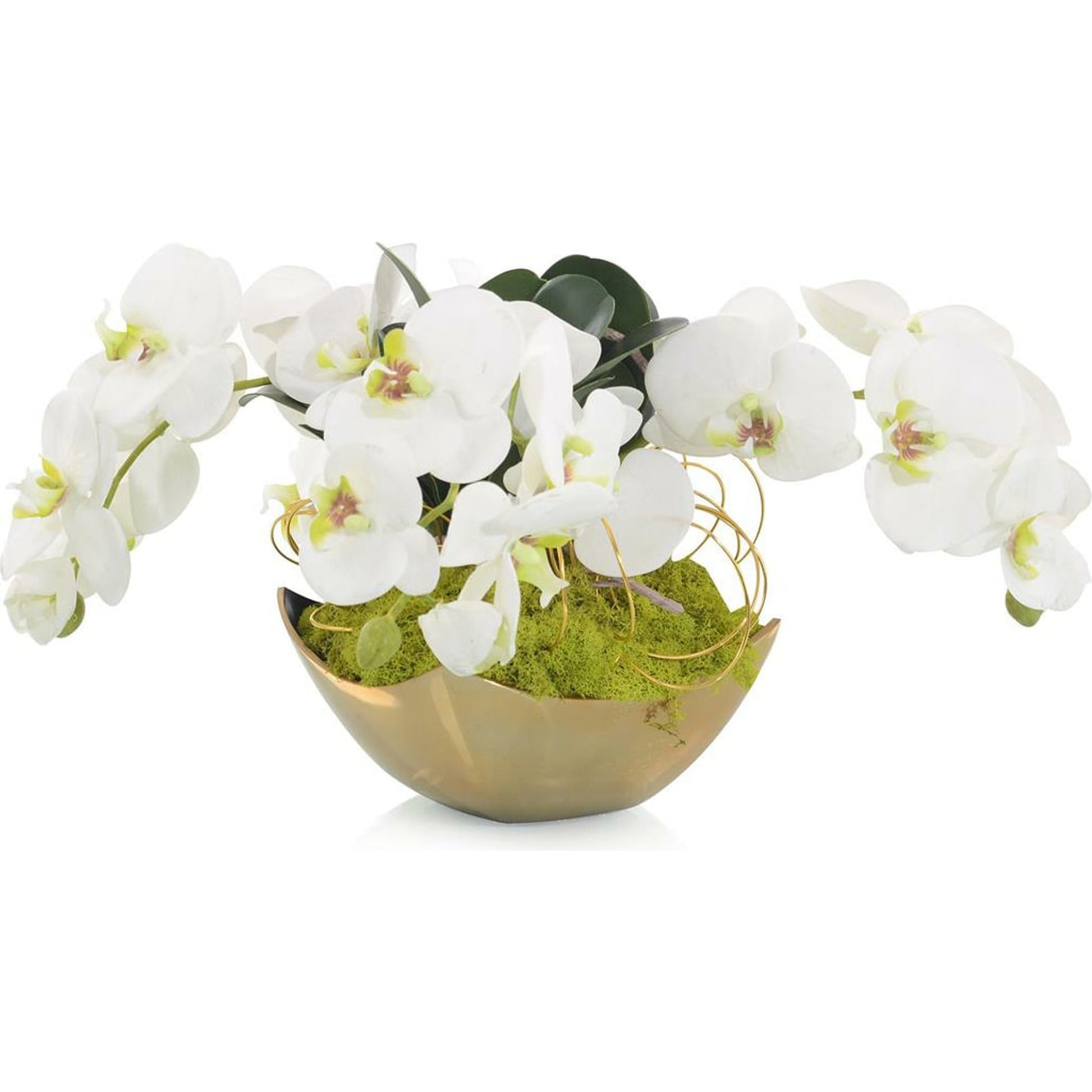 Fallen Orchids by John-Richard in gold, white. Made from metal in a transitional style.