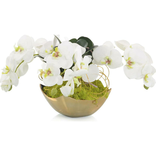 Fallen Orchids by John-Richard in gold, white. Made from metal in a transitional style.