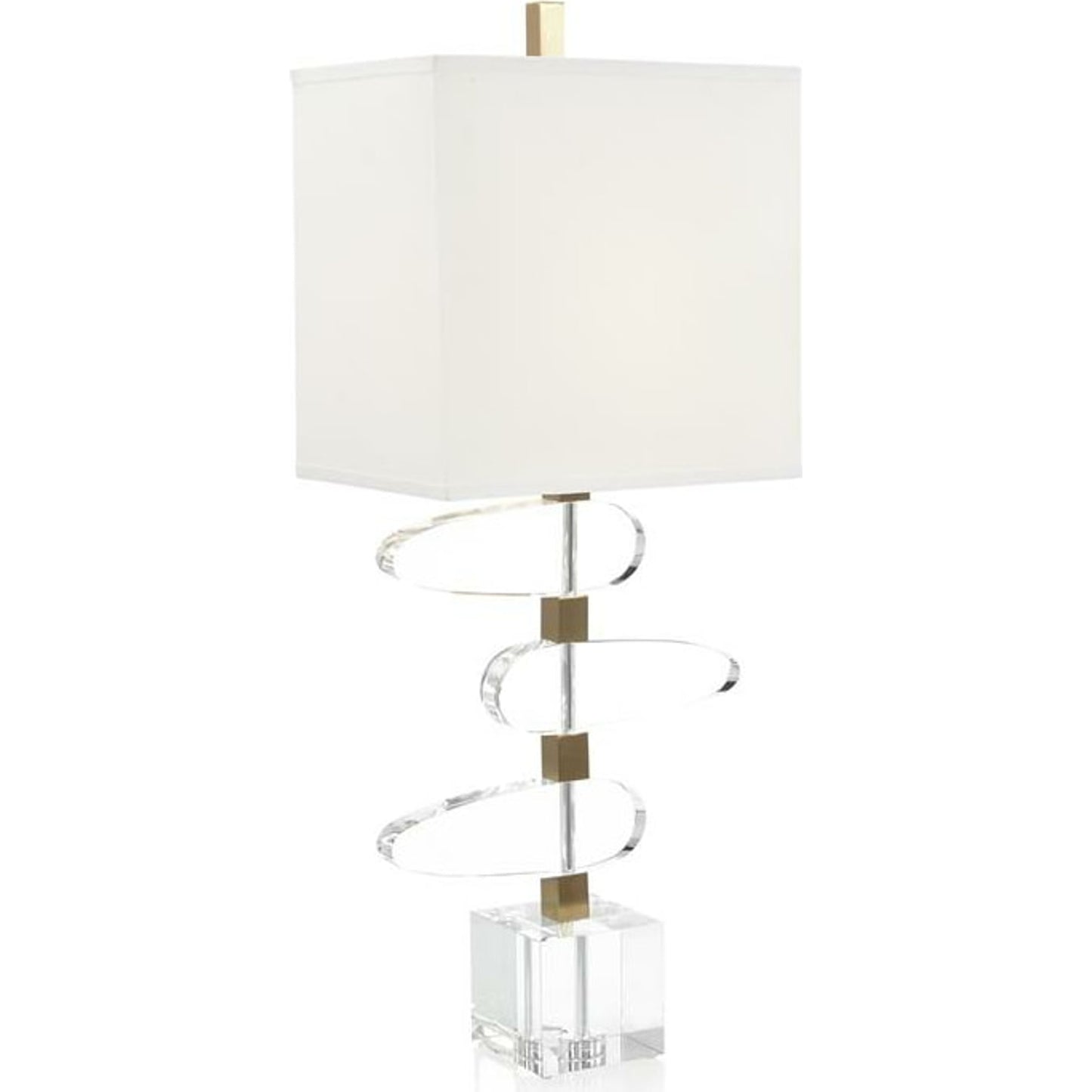 001 SR-862923 | Additional Silo | Asymmetrical Crystal Table Lamp by John-Richard in brass, bronze, white. Made from brass, bronze, crystal in a modern style.