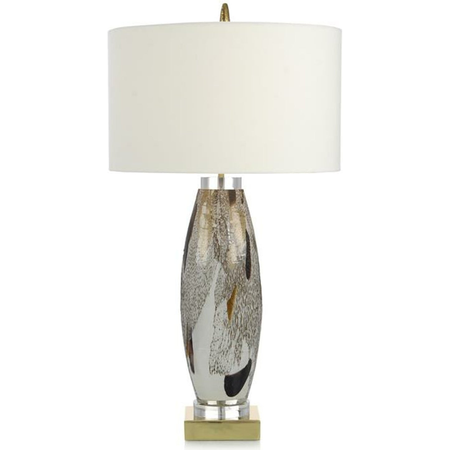 001 SR-865237 | Primary Silo | Pure Charm Table Lamp by John-Richard in black, brass, clear, cream, gray, white. Made from brass, cotton, glass in a modern style.