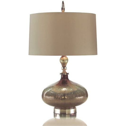 Rainwater Lamp by John-Richard in nickel. Made from glass, nickel in a transitional style.