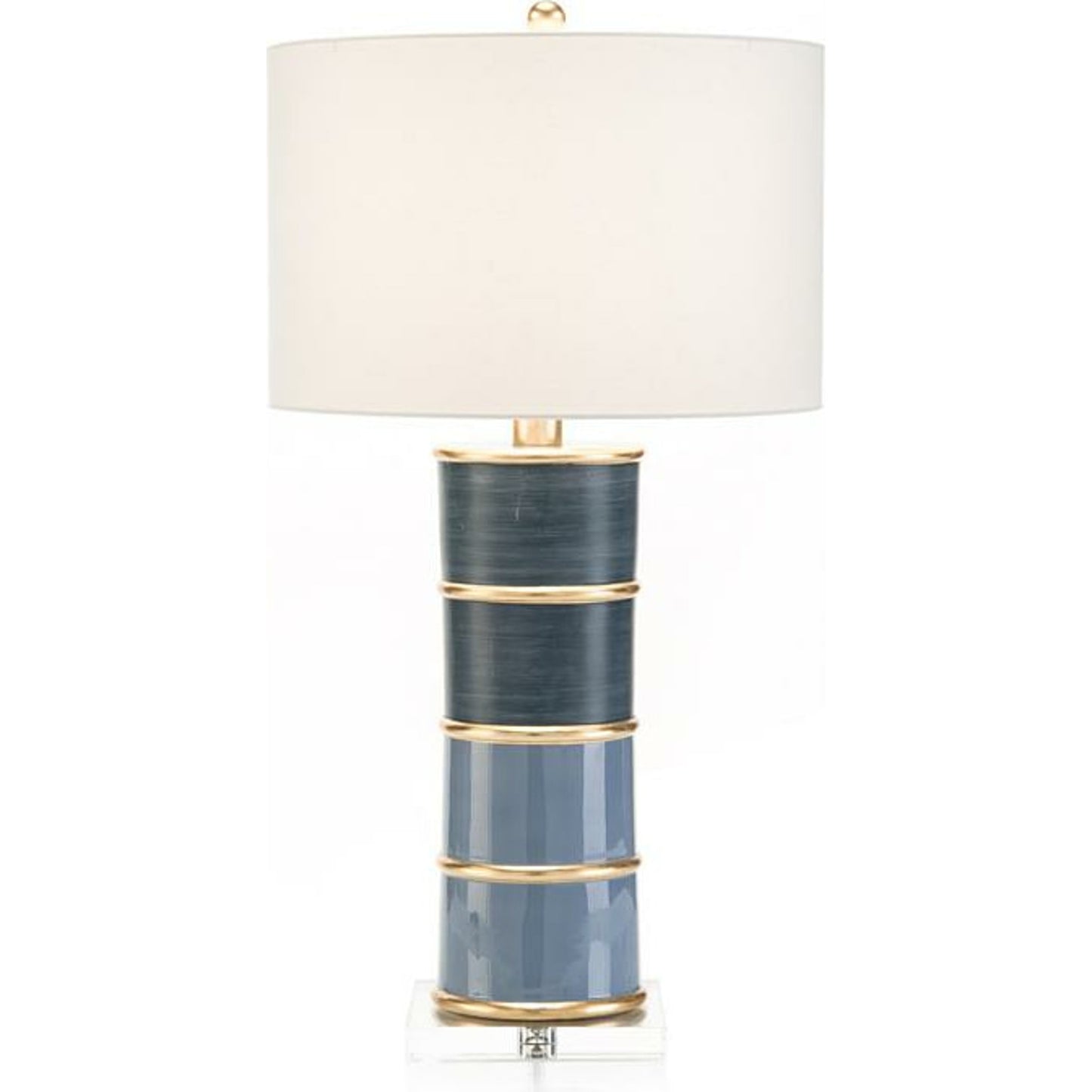 000 SR-865178 | Primary Silo | Pillar Table Lamp by John-Richard in brass, gold, white. Made from acrylic, brass in a transitional style.