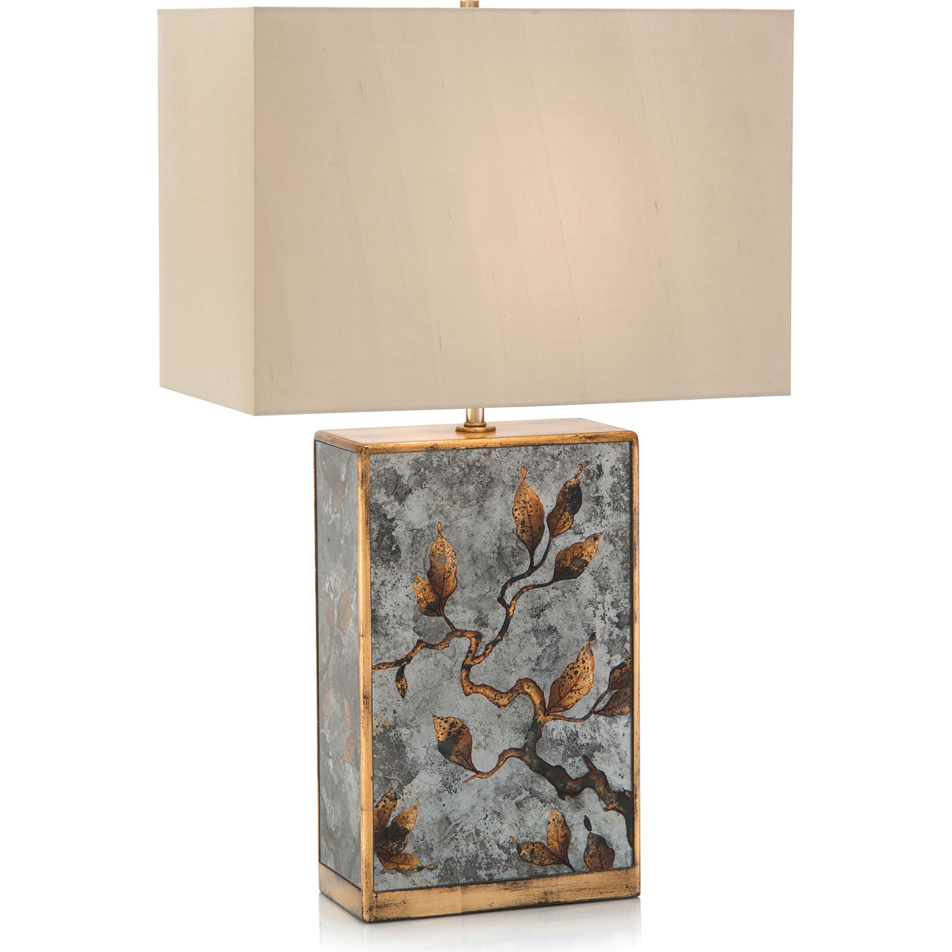 Egolmise Table Lamp by John-Richard in champagne, gold and champagne, gold, nickel, white. Made from nickel in a transitional style.