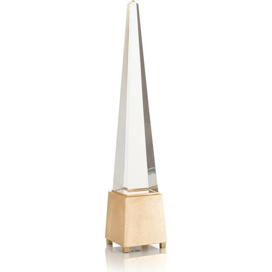 Lighted Crystal Spire by John-Richard in brass. Made from brass, crystal in a modern style.