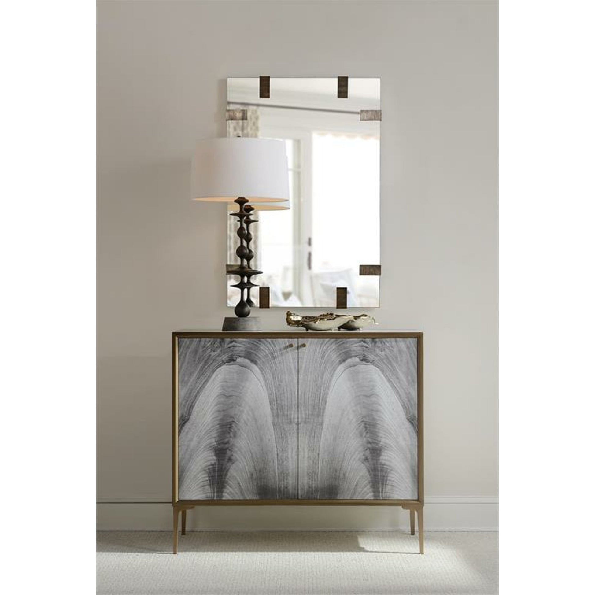 Baluster Table Lamp by John-Richard in black, gray. Made from iron, marble, crystal in a eclectic & global style.