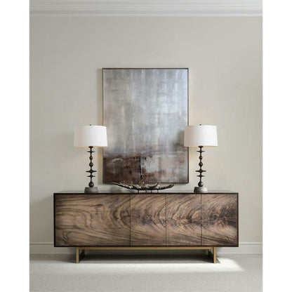 Baluster Table Lamp by John-Richard in black, gray. Made from iron, marble, crystal in a eclectic & global style.