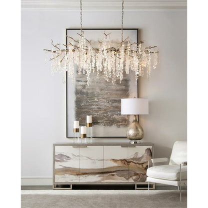 Table Lamp in Weathered Finish by John-Richard in clear, nickel, silver, white. Made from acrylic, cotton, glass, nickel in a transitional style.