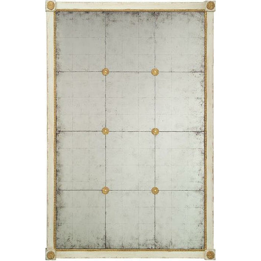 Lanier Mirror by John-Richard in gold, gray. Made from unique in a traditional style.