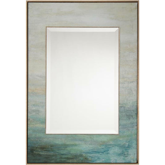 Dyann Gunter's As the Water Flows Mirror by John-Richard in natural. Made from unique in a coastal style.