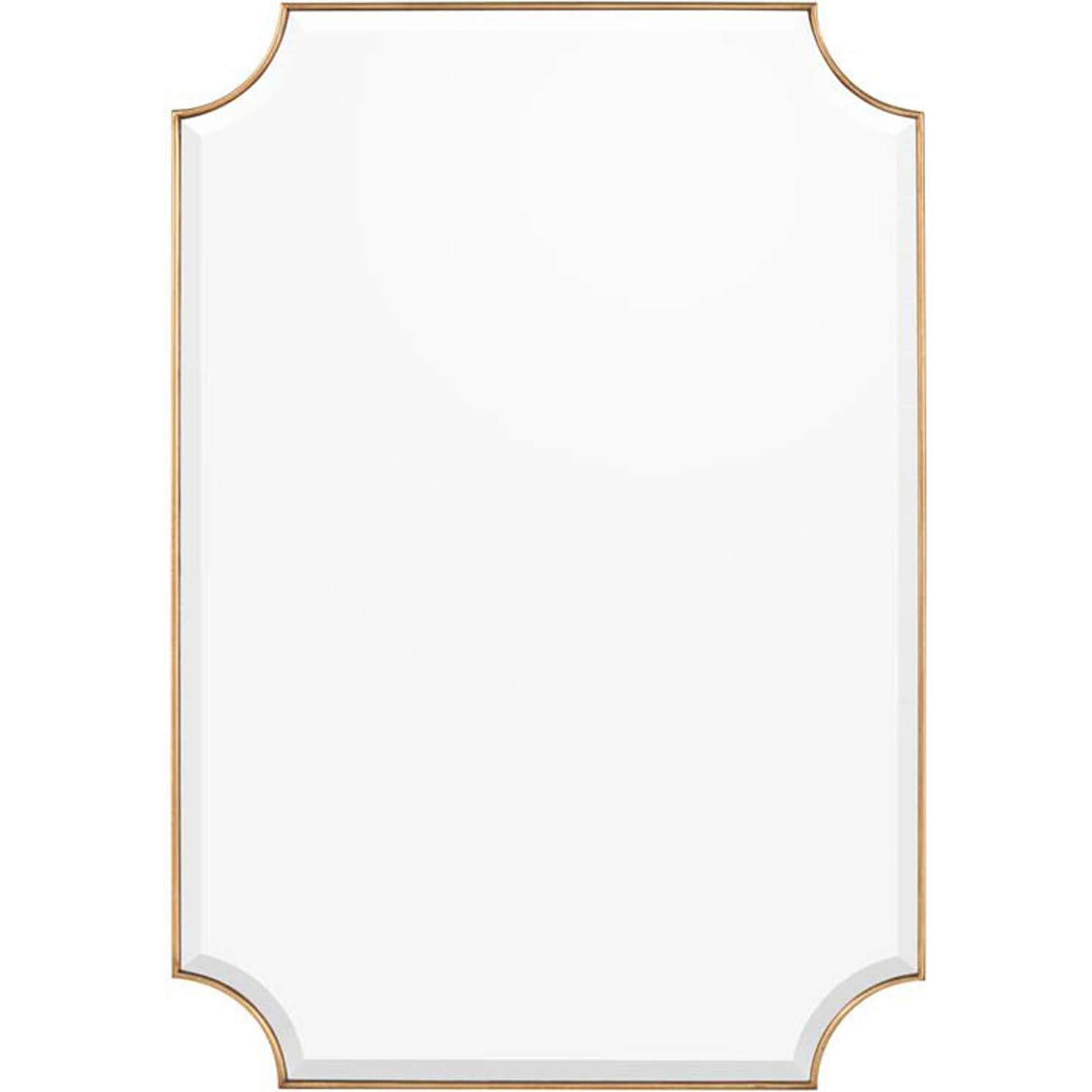 Sorrento Mirror by John-Richard in gold. Made from unique in a transitional style.