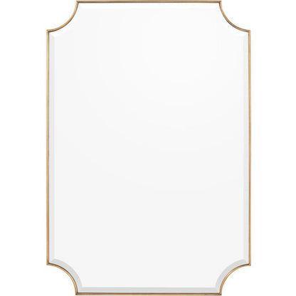 Sorrento Mirror by John-Richard in gold. Made from unique in a transitional style.