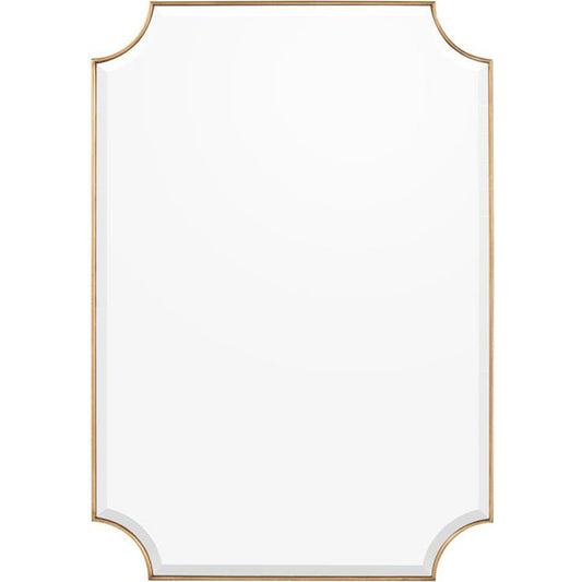Sorrento Mirror by John-Richard in gold. Made from unique in a transitional style.