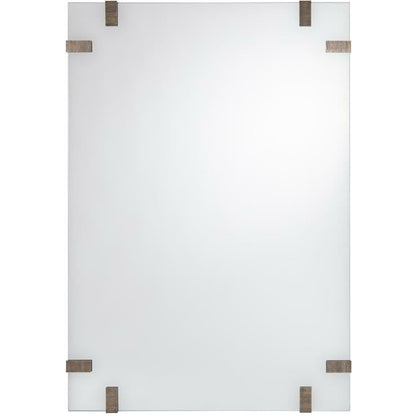 Isabel Mirror by John-Richard in brass, silver. Made from brass in a modern style.