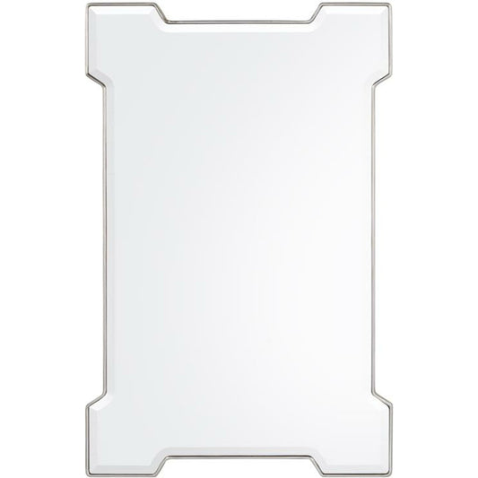 Aversa Mirror by John-Richard in silver. Made from unique in a transitional style.