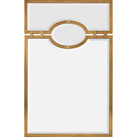 Toscana Mirror by John-Richard in gold and exotic gold. Made from mdf, poplar solids in a transitional style.