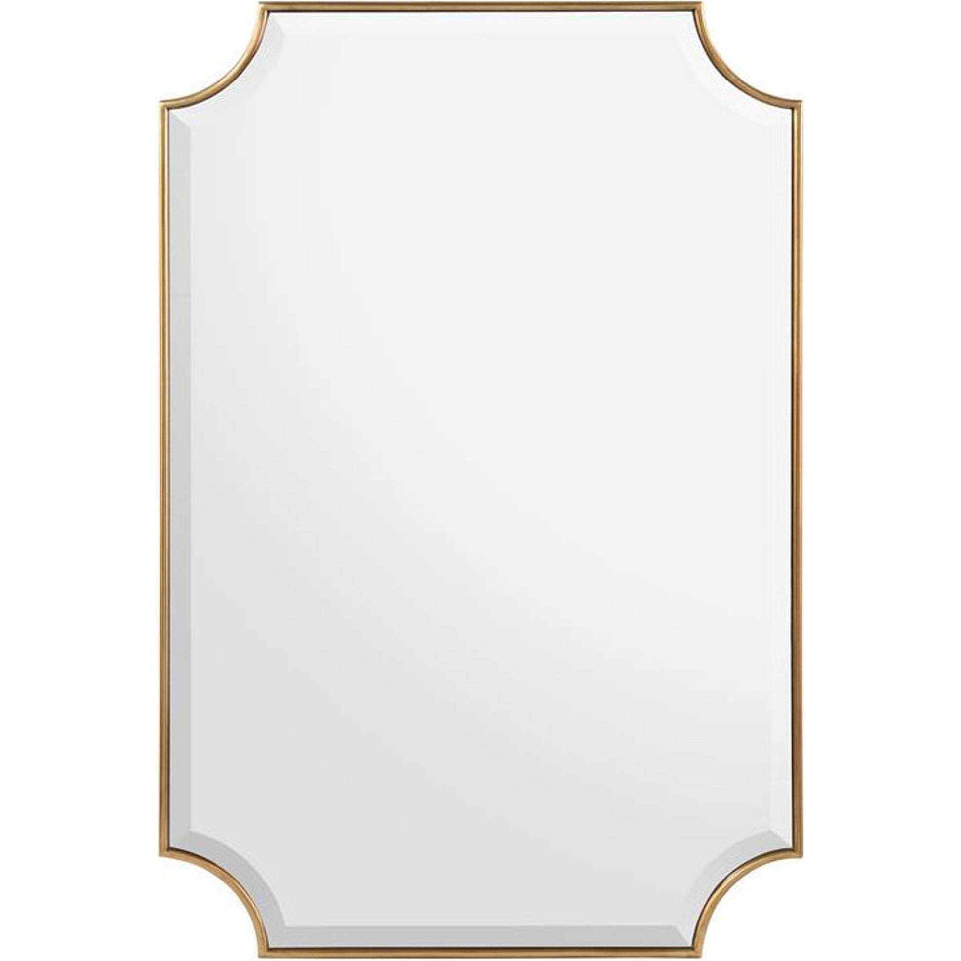 Priora Mirror by John-Richard in clear, gold. Made from unique in a transitional style.