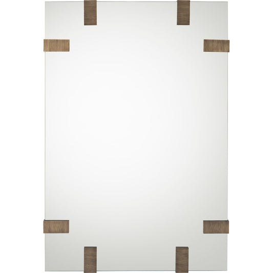 Ronda Mirror by John-Richard in brass, pewter, silver and pewter, antique brass. Made from mdf, celtis veneer, brass in a modern style.