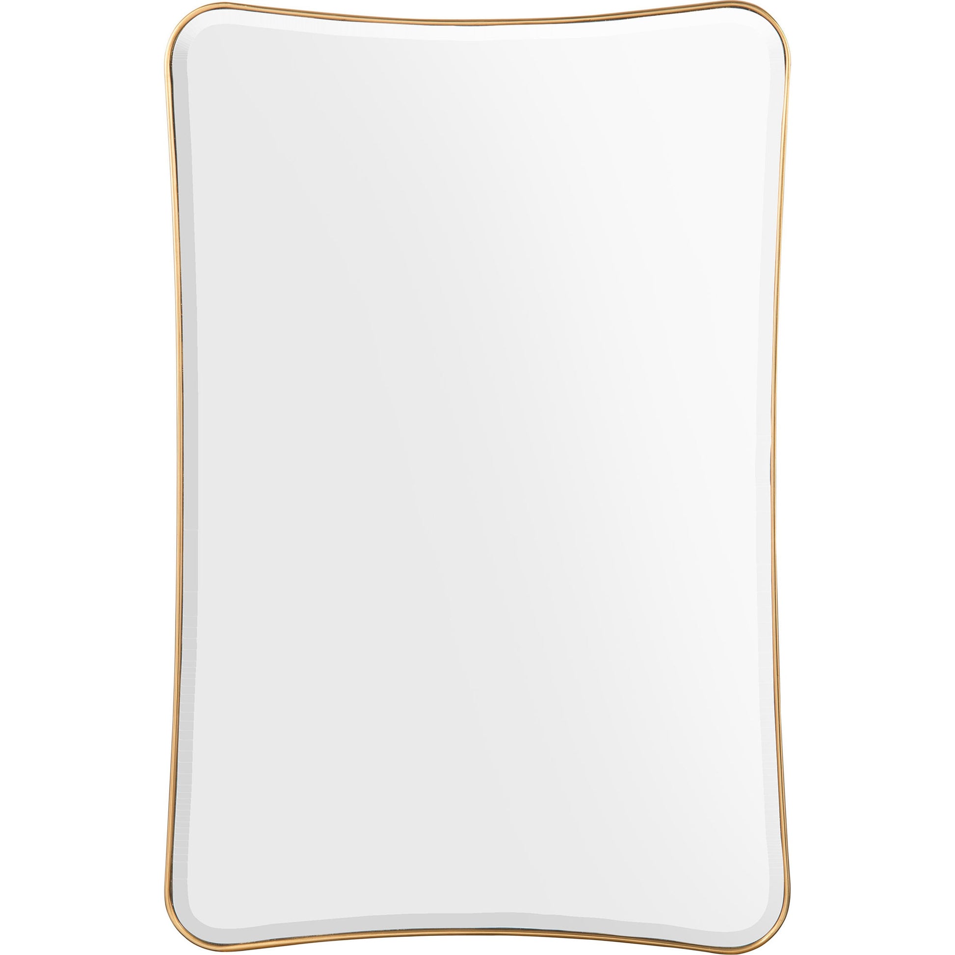 Epernay Mirror by John-Richard in gold and gold. Made from mdf, acacia solids, celtis veneer, modern mirror with bevel in a modern style.