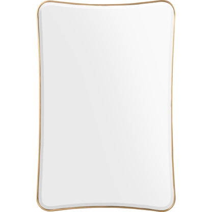 Epernay Mirror by John-Richard in gold and gold. Made from mdf, acacia solids, celtis veneer, modern mirror with bevel in a modern style.