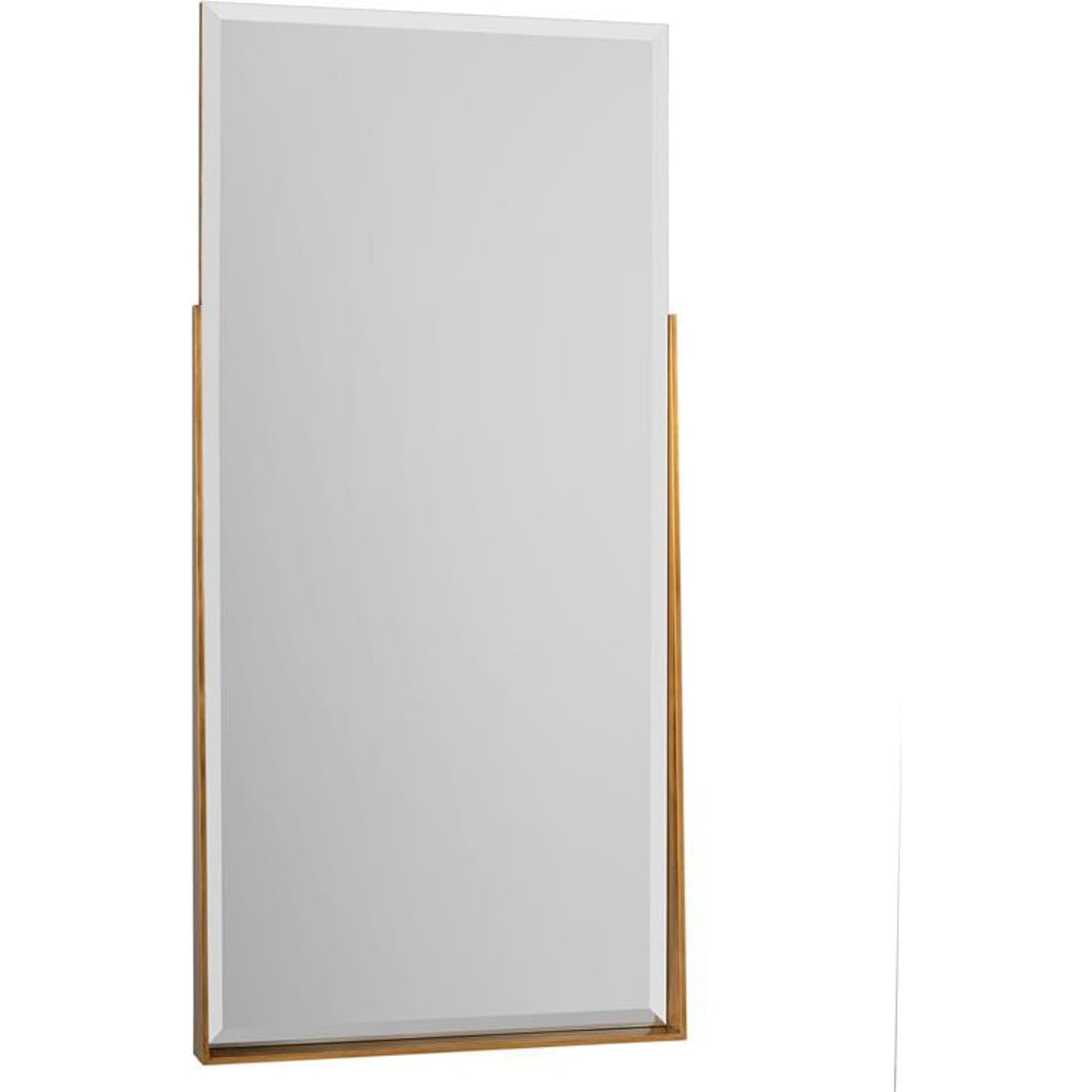 Abberton Mirror by John-Richard in brass, gold. Made from brass in a modern style.