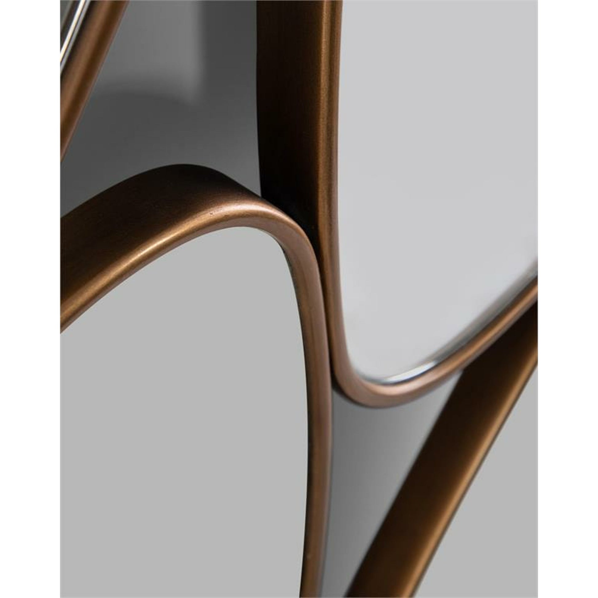 Quadrant Mirror by John-Richard in gold. Made from unique in a modern style.