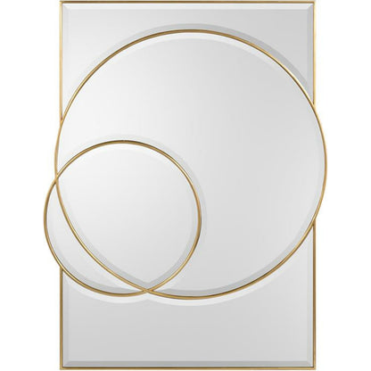 Eclipse Mirror by John-Richard in gold. Made from unique in a modern style.