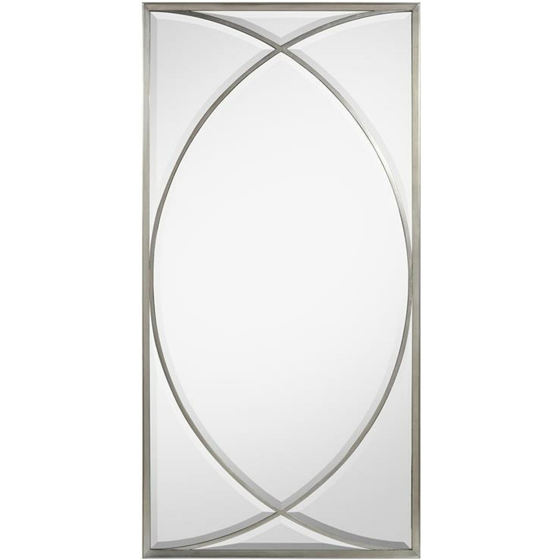 Symmetry Mirror by John-Richard in pewter, silver. Made from unique in a transitional style.