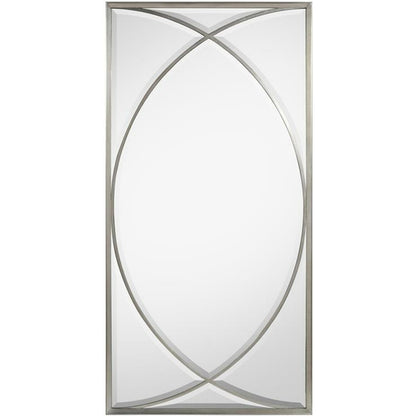 Symmetry Mirror by John-Richard in pewter, silver. Made from unique in a transitional style.