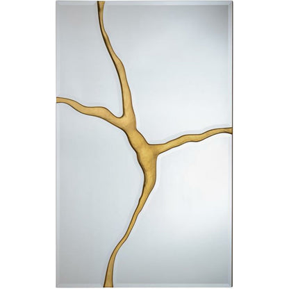 Revne Mirror by John-Richard in gold. Made from unique in a modern style.