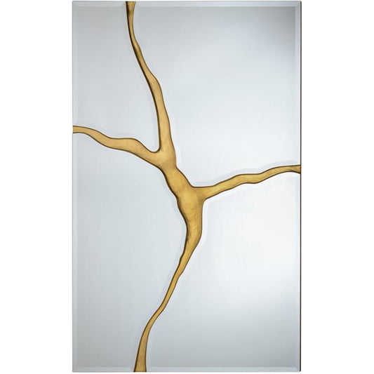 Revne Mirror by John-Richard in gold. Made from unique in a modern style.