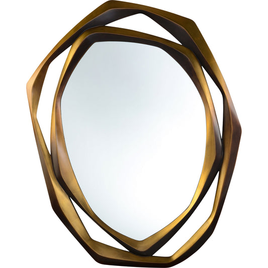 Havant Mirror by John-Richard in bronze, gold and dark bronze, gold. Made from mdf, beech solid in a modern style.