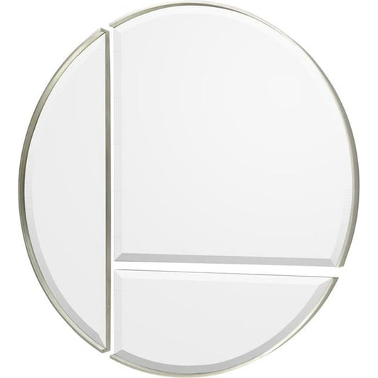 Gimonnet Mirror by John-Richard in pewter, silver. Made from unique in a modern style.