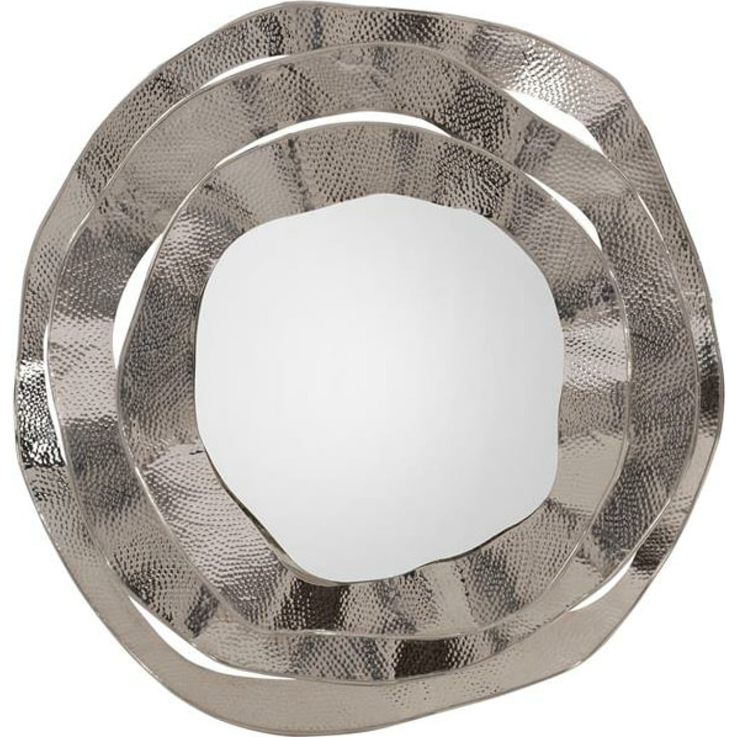 001 SR-865348 | Additional Silo | Ripple Frame Mirror by John-Richard in nickel. Made from nickel in a modern style.