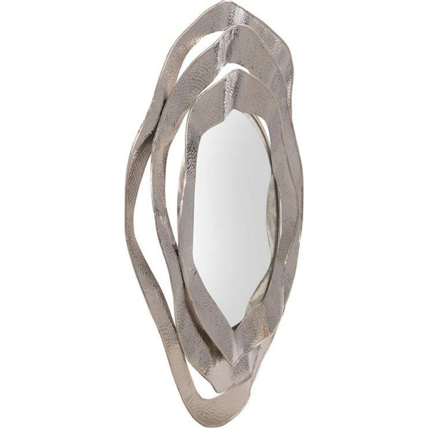 002 SR-865348 | Additional Silo | Ripple Frame Mirror by John-Richard in nickel. Made from nickel in a modern style.