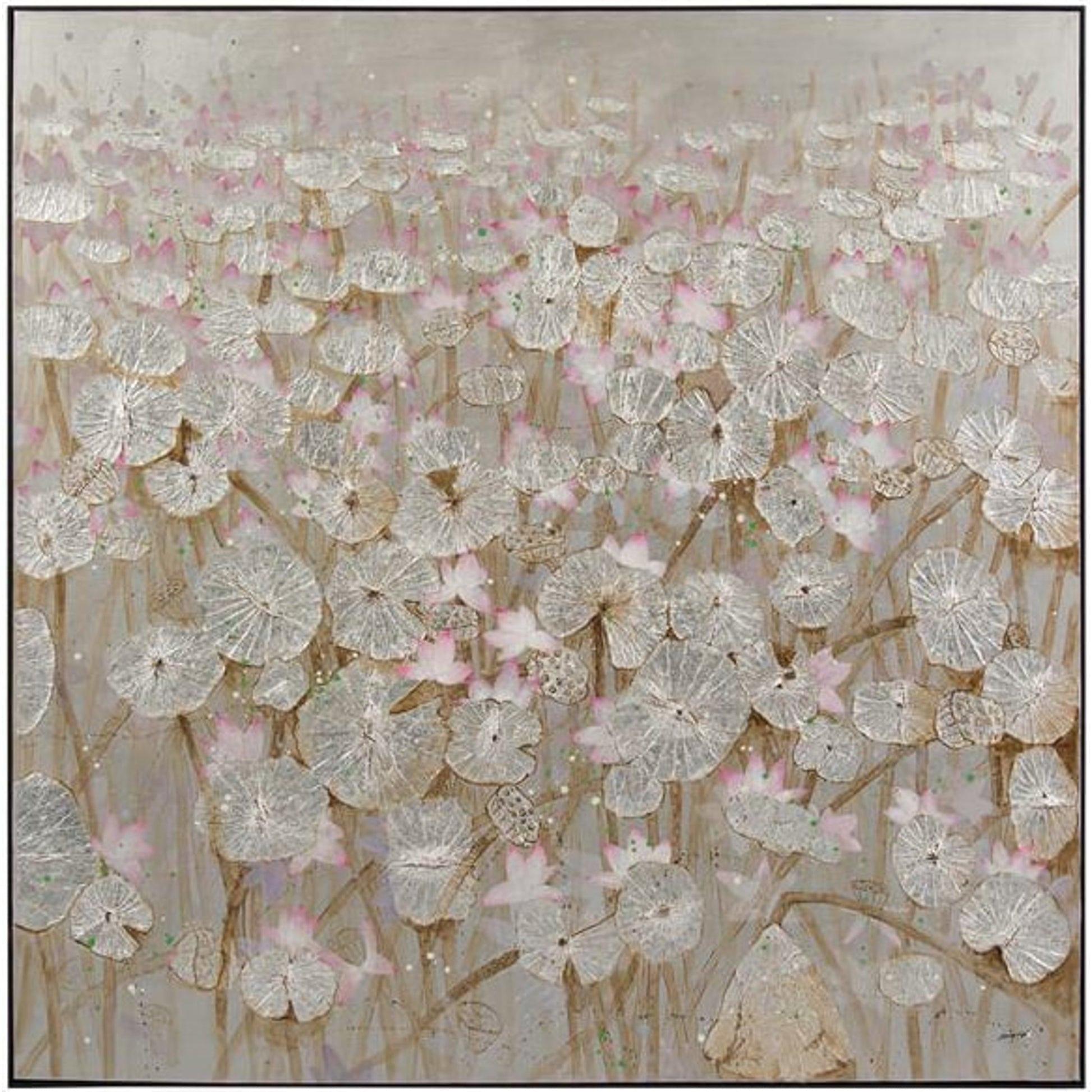 Teng Fei's Silver Lily Pond by John-Richard in black, silver. Made from wood in a modern style.