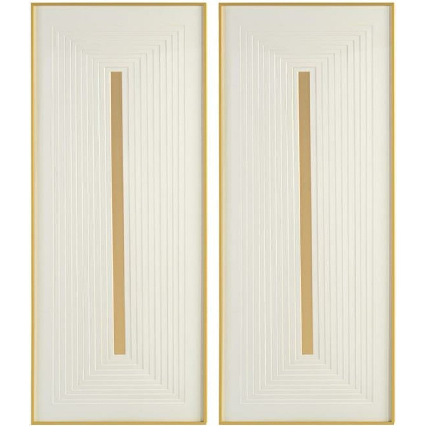 001 SR-864182 | Primary Silo | Golden Barricade (Set of Two) by John-Richard in gold, white. Made from unique in a modern style.