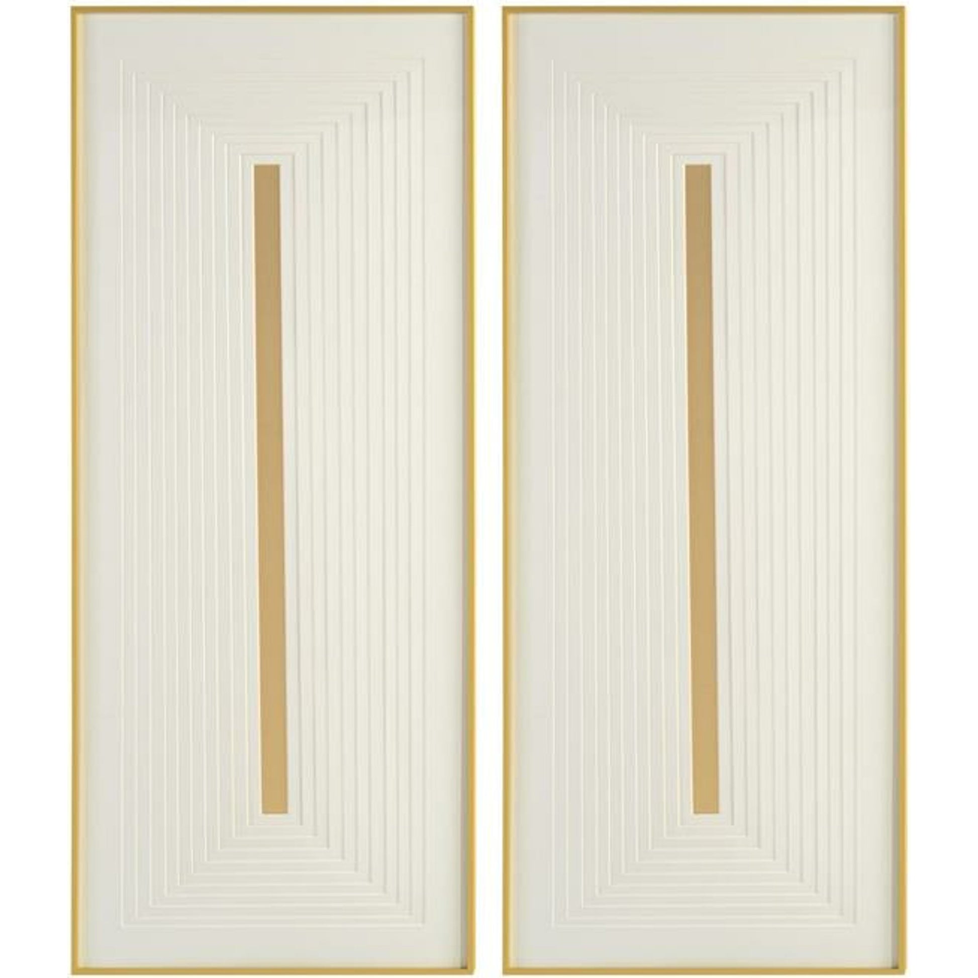 Golden Barricade (Set of Two) by John-Richard in gold, white. Made from unique in a modern style.