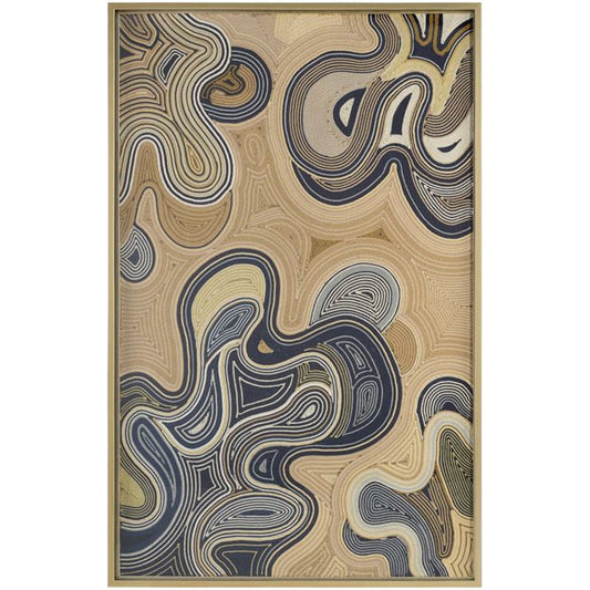 Mark McDowell's The Current by John-Richard in blue, gold. Made from glass in a eclectic & global style.