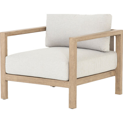 Sonoma Outdoor Chair by Four Hands. Made from 100% olefin, aluminum, 100% polypropylene in a coastal style.